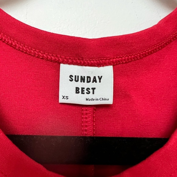 Aritzia Sunday Best Melody Racer Back Dress in Red, NEW! - Picture 3 of 4